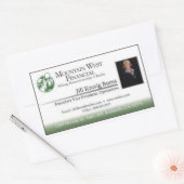 Klassisches, benutzerdefinierbares Visitenkartenla Rechteckiger Aufkleber (Umschlag)