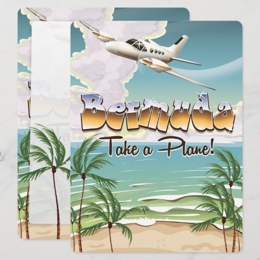 Klassisches Bermuda-Urlaubsplakat. (Vorne/Hinten)