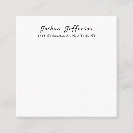 Klassisches Beruflich kreatives Schlichtes Schwarz Begleitkarte (Vorderseite)