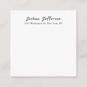 Klassisches Beruflich kreatives Schlichtes Schwarz Begleitkarte