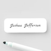 Klassisches Beruflich kreatives Schlichtes Schwarz Namensschild (Beispiel)