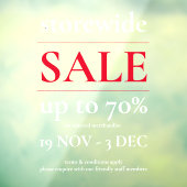 Klassisches Beruflich-Red-White-Sale-Fenster Decal Fensteraufkleber (Blatt 3)