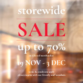 Klassisches Beruflich-Red-White-Sale-Fenster Decal Fensteraufkleber (Blatt 2)