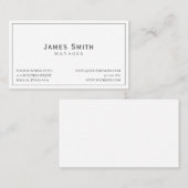 Klassisches Berufliches Einseitiges Schwarz und We Visitenkarte (Vorne/Hinten)