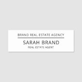 Klassisches Berufliches Geschäft Namensschild (Vorderseite)