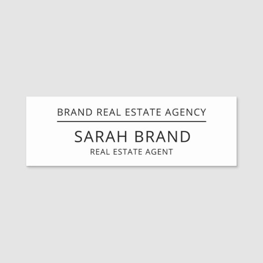 Klassisches Berufliches Geschäft Namensschild (Vorderseite)