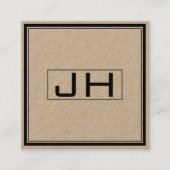 Klassisches Berufliches Monogramm Quadratische Visitenkarte (Vorderseite)