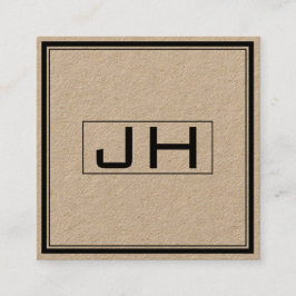 Klassisches Berufliches Monogramm Quadratische Visitenkarte