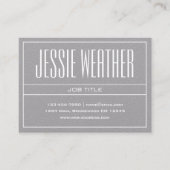 Klassisches Berufliches Weiß auf Premium Grau Visitenkarte (Vorderseite)