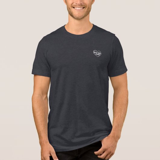 Klassisches "Best Vater Ever" Herzdesign Tri-Blend Shirt (Vorderseite)
