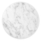 Klassisches Bild aus weißem und grauem Marmor Keramikknauf (Vorderseite)