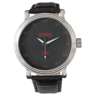 Klassisches binäres Nummerierungssystem Armbanduhr