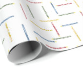Klassisches Birthday Candles Wrapping Paper Geschenkpapier (Rolleneckpunkt)