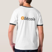 Klassisches Bitcoin-Logo beidseitig bedruckt T-Shirt (Rückseite)