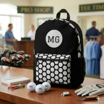 Klassisches Black and White Golf Ball Muster