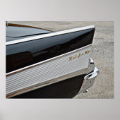 Klassisches Black Bel Air Car Hinterteil Fender Po Poster (Vorne)