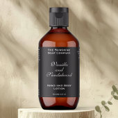 Klassisches Black Cosmetics Flasche Label