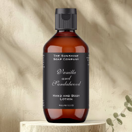 Klassisches Black Cosmetics Flasche Label