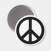 Klassisches Black Groovy Peace Symbol Magnet (Vorderseite/Rückseite)