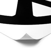 Klassisches Black Groovy Peace Symbol Poster (Ecke)