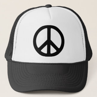 Klassisches Black Groovy Peace Symbol Truckerkappe