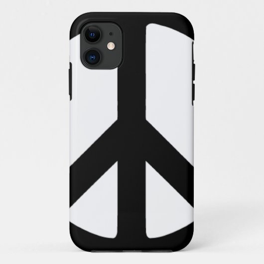 Klassisches Black Peace-Zeichen Case-Mate iPhone Hülle (Rückseite)