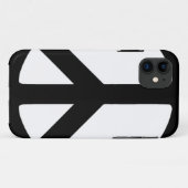 Klassisches Black Peace-Zeichen Case-Mate iPhone Hülle (Rückseite (Horizontal))