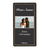 Klassisches Black Wine Label (Vorne)