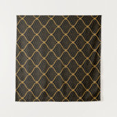Klassisches Blätter Art Deco-Muster Wandteppich (Vorderseite (Horizontal))