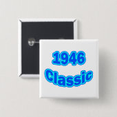 Klassisches Blau 1946 Button (Vorne & Hinten)
