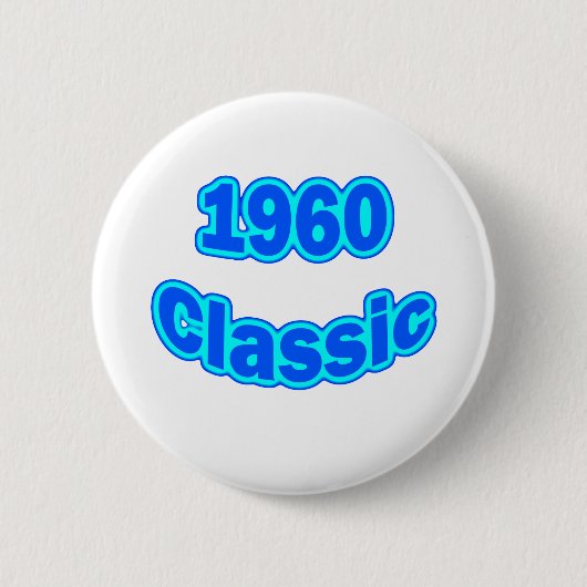 Klassisches Blau 1960 Button (Vorderseite)