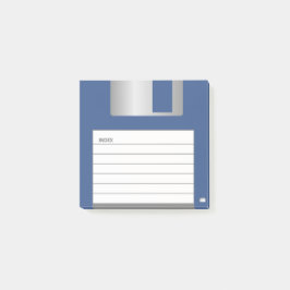 Klassisches Blau 3,5" Diskette-Post-Itanmerkungen Post-it Klebezettel