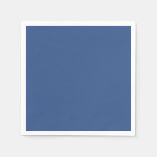 Klassisches Blau Einfarbig Serviette (Vorderseite)