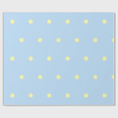 Klassisches Blau-Gelb-Punkte-Muster Geschenkpapier (Flach)