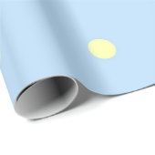 Klassisches Blau-Gelb-Punkte-Muster Geschenkpapier (Rolleneckpunkt)