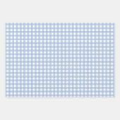 Klassisches Blau Gingham Karo Geschenkpapier Set (Vorderseite 2)
