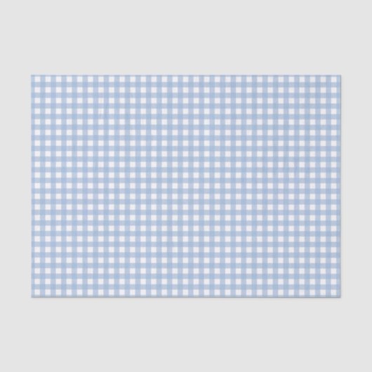 Klassisches Blau Gingham Karo  Seidenpapier (Vorderseite)