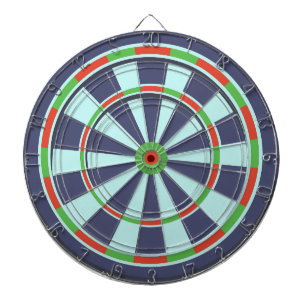 Klassisches Blau Grün Rot  Dartscheibe