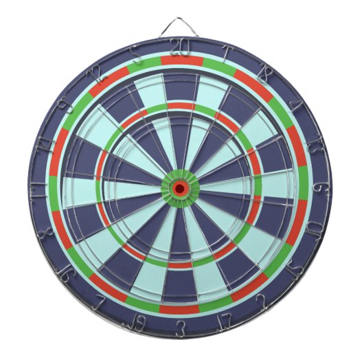 Klassisches Blau Grün Rot Dartscheibe (vorne)