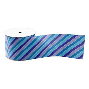Klassisches Blau Lila Pyjama-Streifenmuster Ripsband