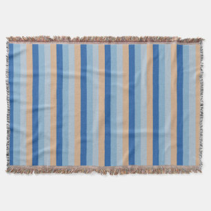 Klassisches Blau und Cappuccino vertikale Pinstrip Decke