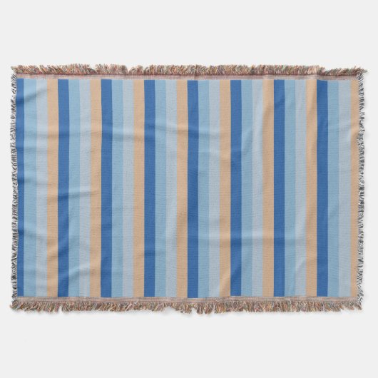 Klassisches Blau und Cappuchino Decke (Vorderseite)