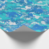 Klassisches Blau und Türkis Geschenkpapier (Ecke)