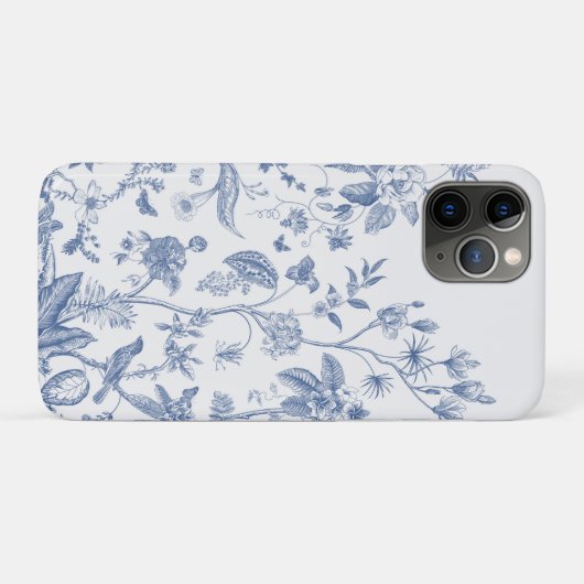 Klassisches Blau und Weiß Chinoiserie Case-Mate iPhone Hülle (Rückseite (Horizontal))