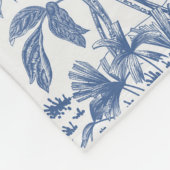 Klassisches Blau und Weiß Chinoiserie Fleecedecke (Ecke)