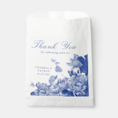Klassisches Blau und Weiß Chinoiserie Hochzeit Geschenktütchen (Vorderseite)