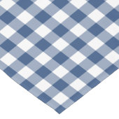 Klassisches Blau und Weiß Gingham Karo Muster Kurzer Tischläufer (Ecke)