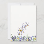 Klassisches Blau Unser kleines Wildblümchen 1. Geb Einladung (Rückseite)