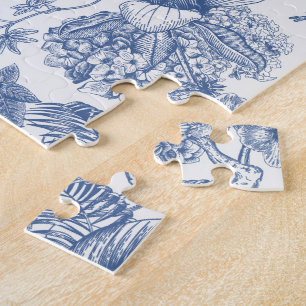Klassisches Blau-Weiß-Chinoiserie Puzzle