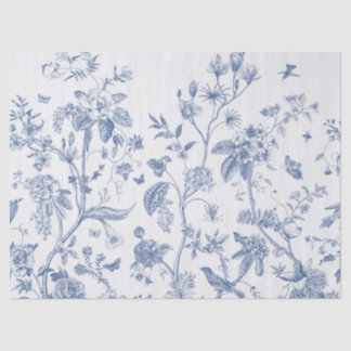 Klassisches Blau-Weiß-Chinoiserie Seidenpapier